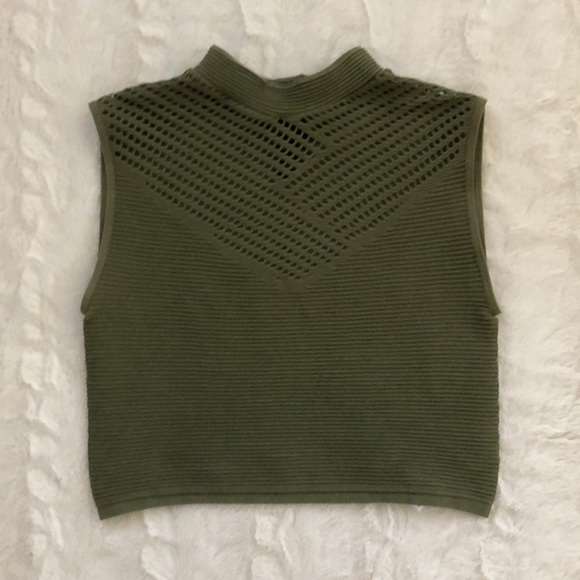 BONGO Tops - Olive Green Crop Top